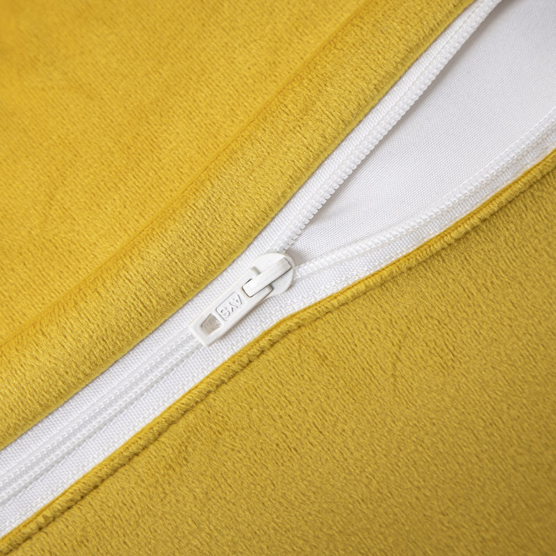 Coussins en velours matelassé, coussin décoratif texturé tressé, Jaune, Rectangle H 12 po x l 20 po