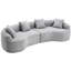 4 Grey Chenille Home - Entièrement en mousse, sans assemblage, sans danger pour la famille, design contemporain, décoration de salon