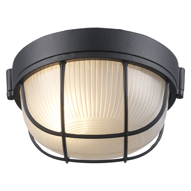 Luminaire à cloison d'extérieur Mindi, Noir, H 8 po x l 8 po