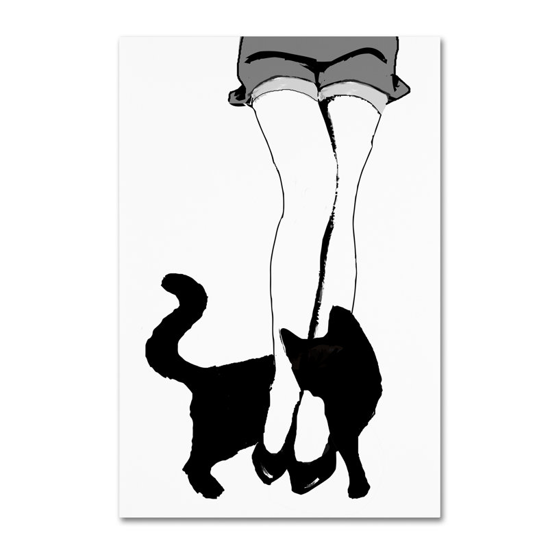 Jadaya «Black Cat» par Color Bakery, impression sur toile tendue, H 47 po x l 30 po x P 2 po