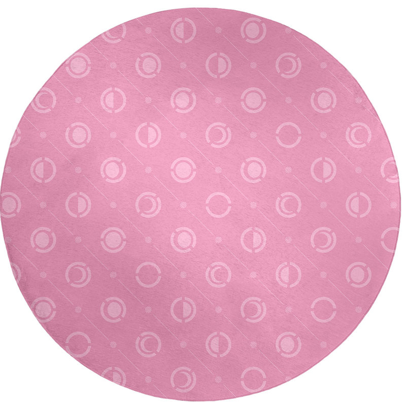 Chenille Geometric Indoor Rug, Round 5'