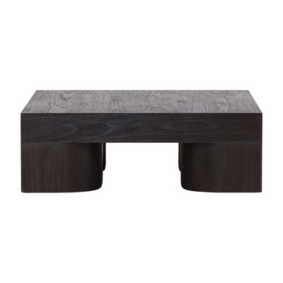 Juna Mindi Wood Coffee Table, Dark Brown