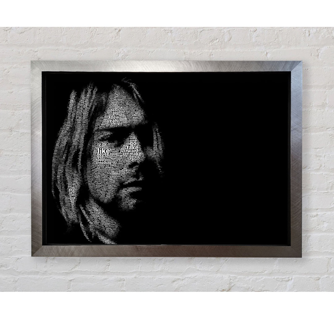 Kurt Cobain Portrait - Einzelner Bilderrahmen Kunstdrucke