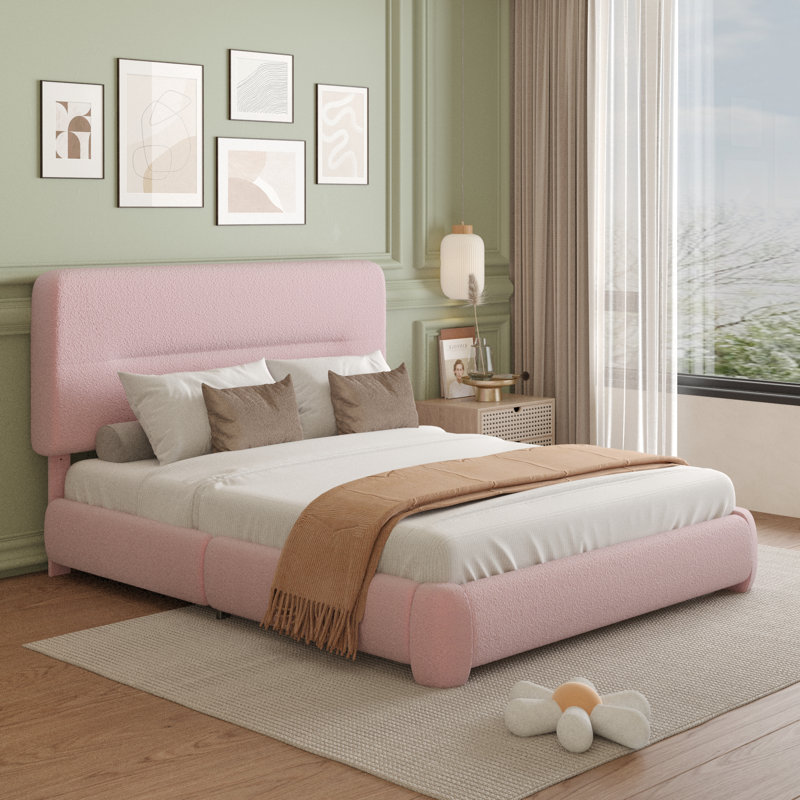 Base de lit tapissier Haden, Grand, Rose