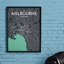 Melbourne City Map - No Frame Print-1288844468