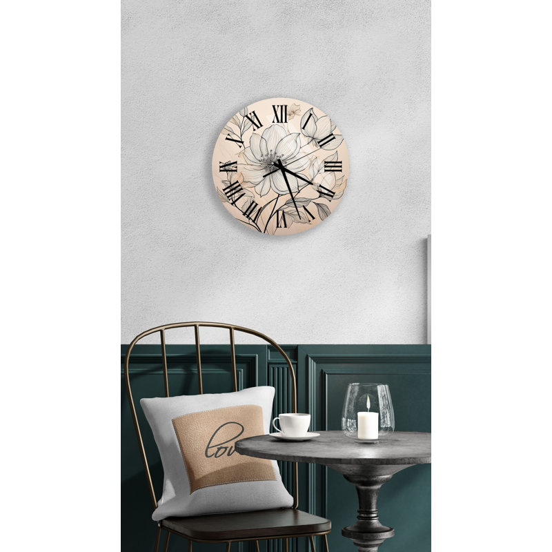 Horloge murale Elegant Minimalist, Noir