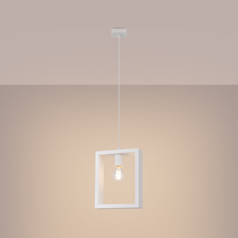 1 - Light Stainless Steel Pendant, White