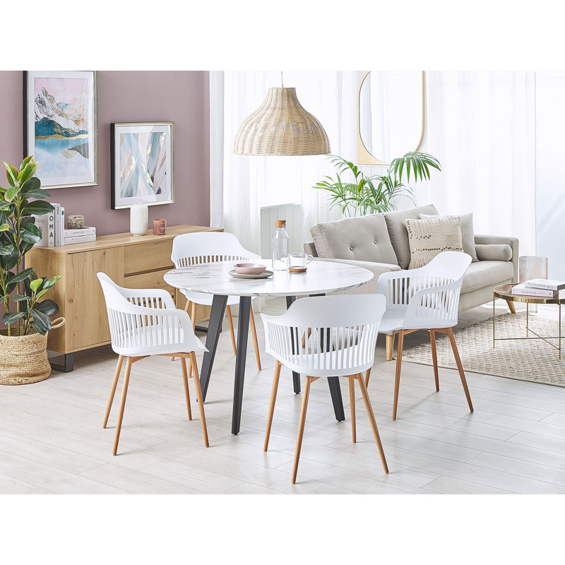 Pringle 44cm H Slat Back Armchair, White