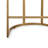 Gyn Counter Height Stool, Brown Faux Leather, D Seat, Gold Cantilever Base