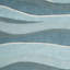 Tapis bleu sarcelle touffeté à la main 3 pi x 5 pi Ocean