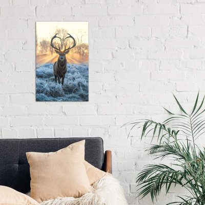 Love You Deer Fire And Ice 1 Piece Wrapped Canvas Wall Art