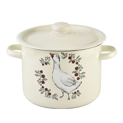 Gusak Enamelware Steel Pot with Lid