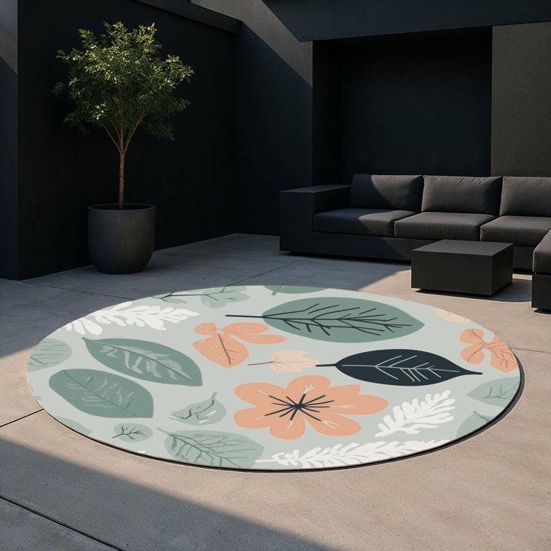 Ivy Harmony Indoor And Outdoor Area Rug, Round 5'