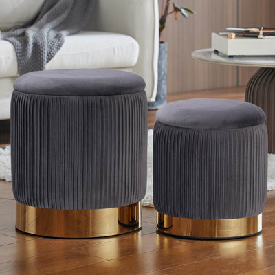 OTTOMAN AVEC ENSEMBLE DE RANGEMENT DE 2
