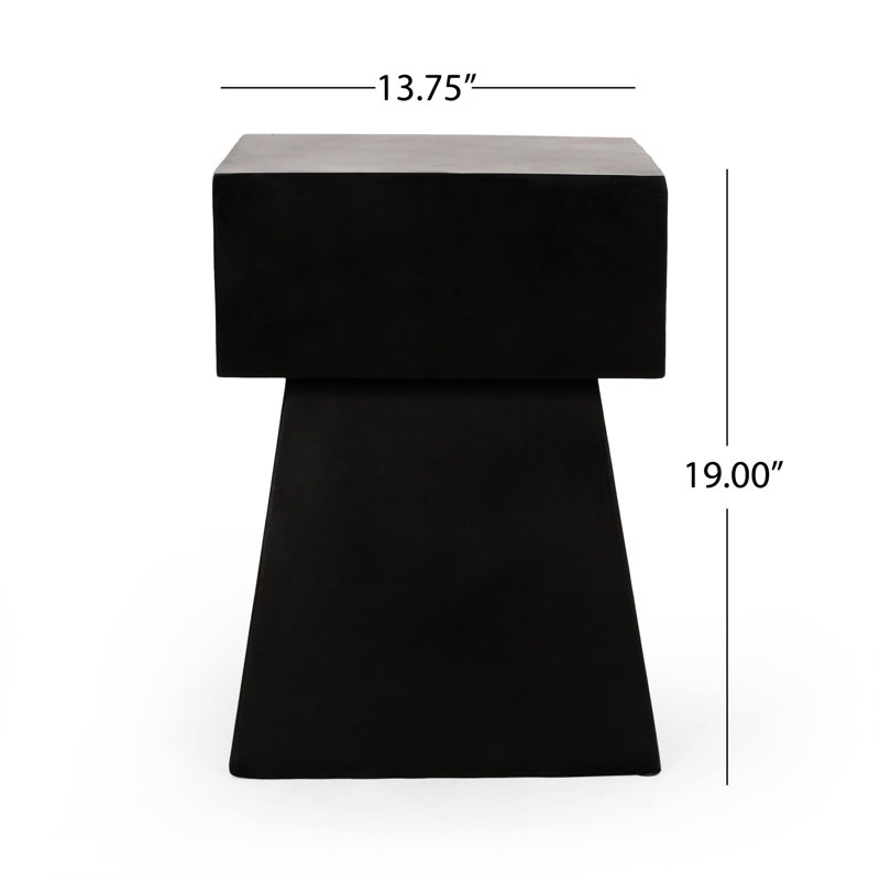 Table d'appoint Arizona, Noir mat