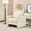 Élégant fauteuil en chenille - Structure en bois massif, rembourrage pour le salon, la chambre à coucher ou le bureau Choix de couleurs multiples Assemblage simple inclus Fabrication moderne Durabilité Coussins épais-121047821