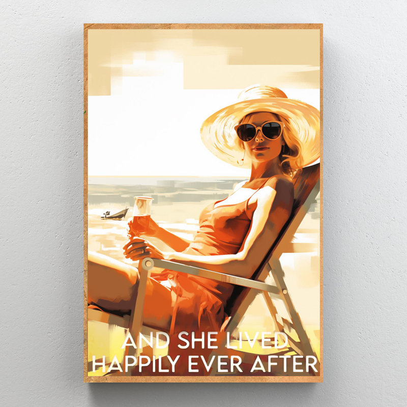 «Janyl Woman And She Lived Happily» sur impression sur toile, H 20 po x l 16 po x P 1,25 po