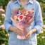 Bouquet rose en coton fait à la main au crochet-830745460
