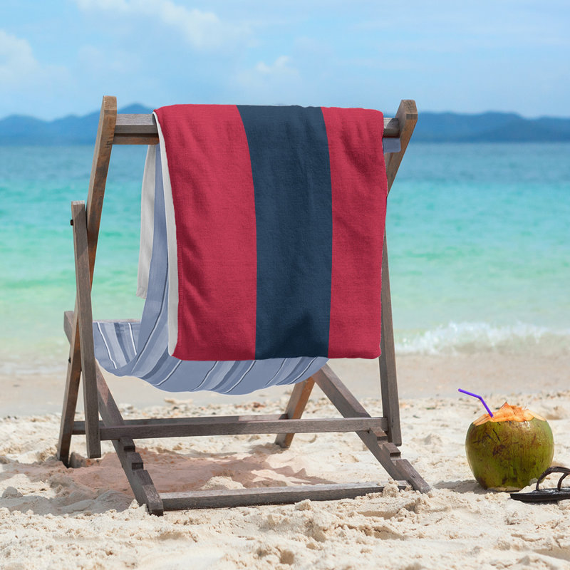 Beach Towel, Maroon/Navy Blue