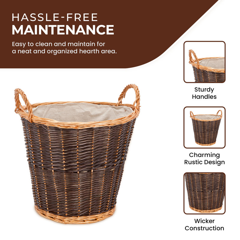Alysta 43cm W x 26cm D Wicker Log Store