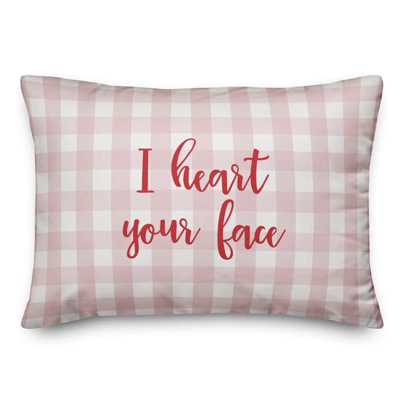  Coussin I Heart Your Face, Rouge / rose