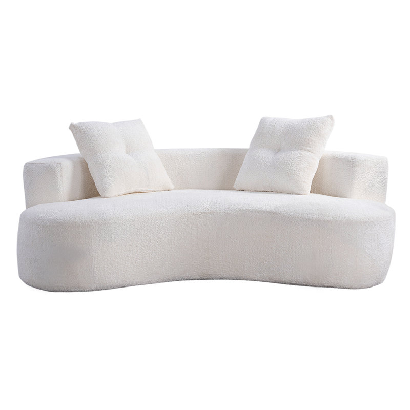Canapé 79,5 "3 places pour le salon, Blanc, crème