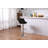 Swivel Upholstered Adjustable Height Counter Stool with Metal Frame-70940840
