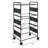 3-Tier Metal Rolling File Cart With Lockable Wheels For Letter-Size Hanging Files