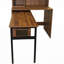 Bureau d'écriture avec bibliothèque et huche-89305787