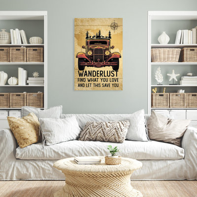 Car Wanderlust - impression sur toile tendue
