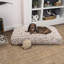 Lit pour animal de compagnie rectangulaire moelleux réversible avec housse lavable-106171336-106171333