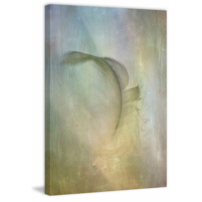 «Falling Feather», reproduction sur toile tendue, H 60 po x l 40po x P 1,5 po