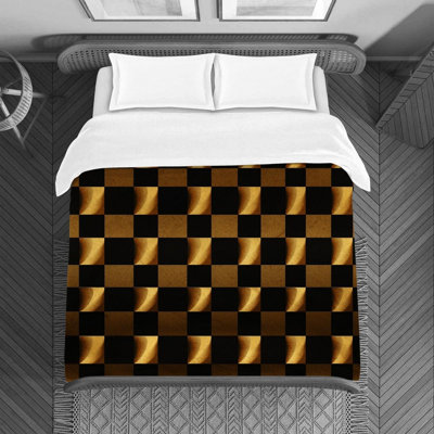 Polyester Checkered Duvet Cover