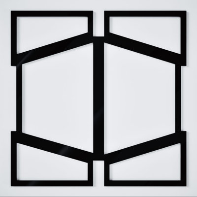Greeley Decorative Fretwork Acrylic Wall Panels, Medium, 15 3/8"W x 15 3/8"H x 1/8"T, Black