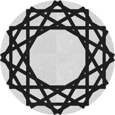 Tapis noir / blanc cassé Power Loom