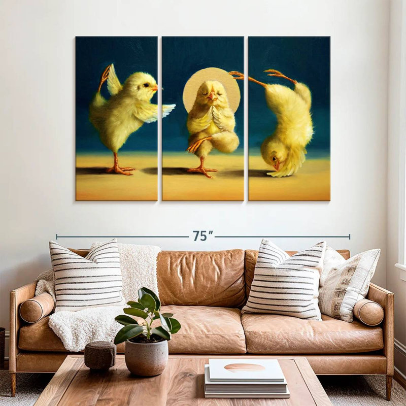 Ketti Yoga Chicks Three, 42" H x 65" W