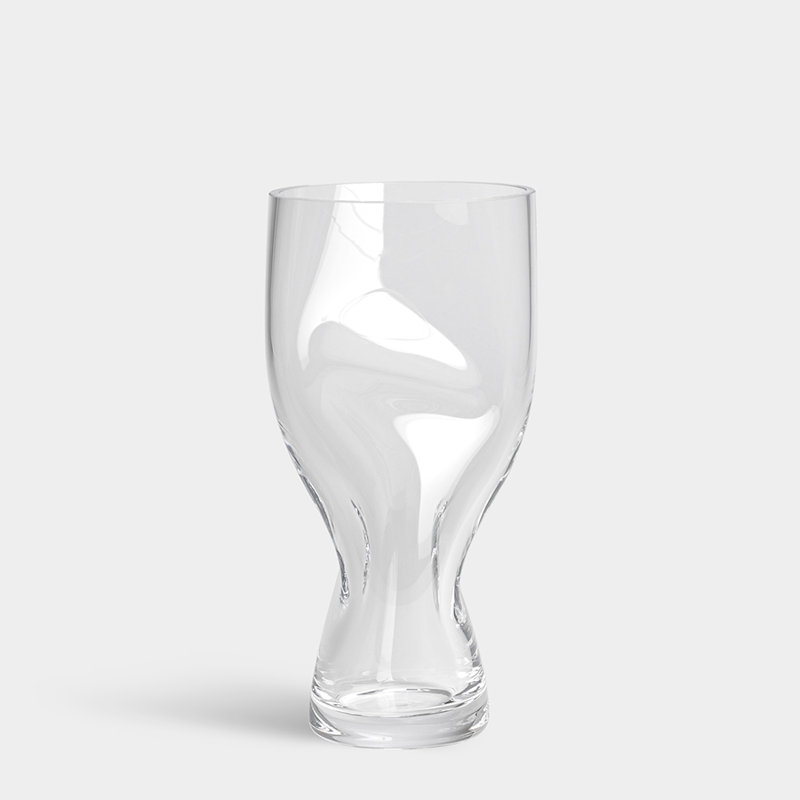 Vase de table en verre Squeeze Bloom, Hauteur totale - 9,06 po, Transparent