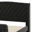 Cadre de lit avec silhouette traîneau et capitonnage à oreilles conçu pour une stabilité durable et une utilisation à long terme-417071635-417071634