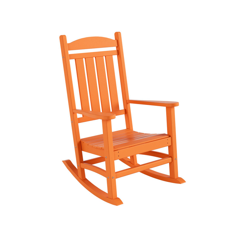 Chaise berçante d'extérieur en plastique Laguna, Orange