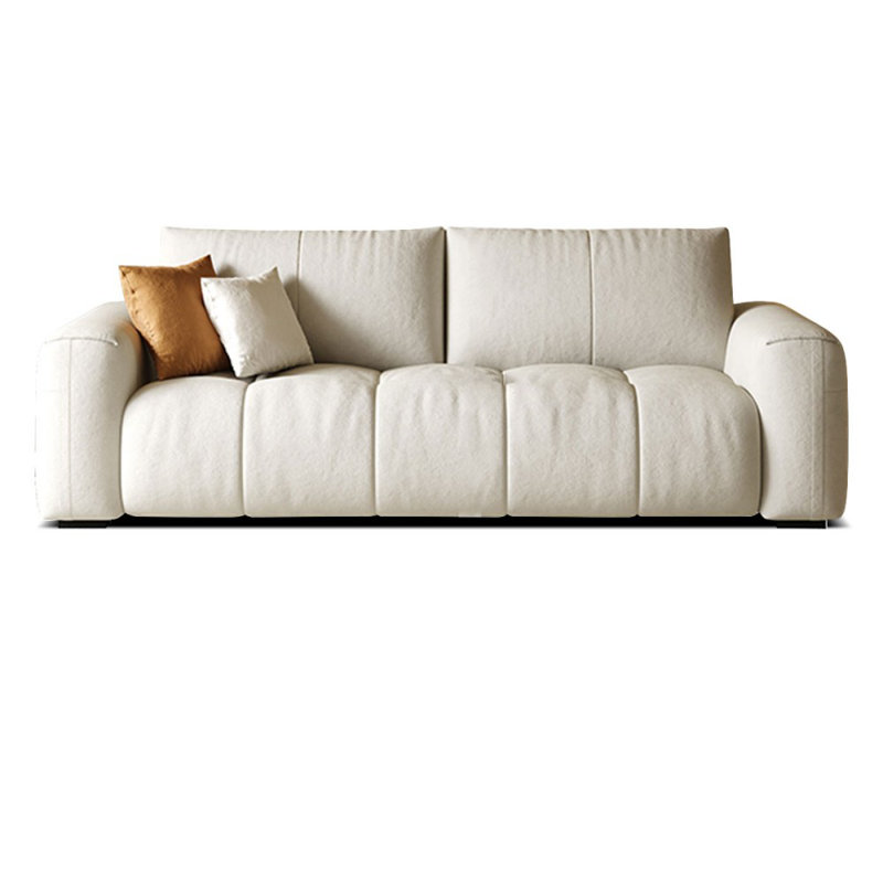 Canapé blanc modulaire 100% polyester, H 29,92 po x l 74,8 po x P 41,34 po
