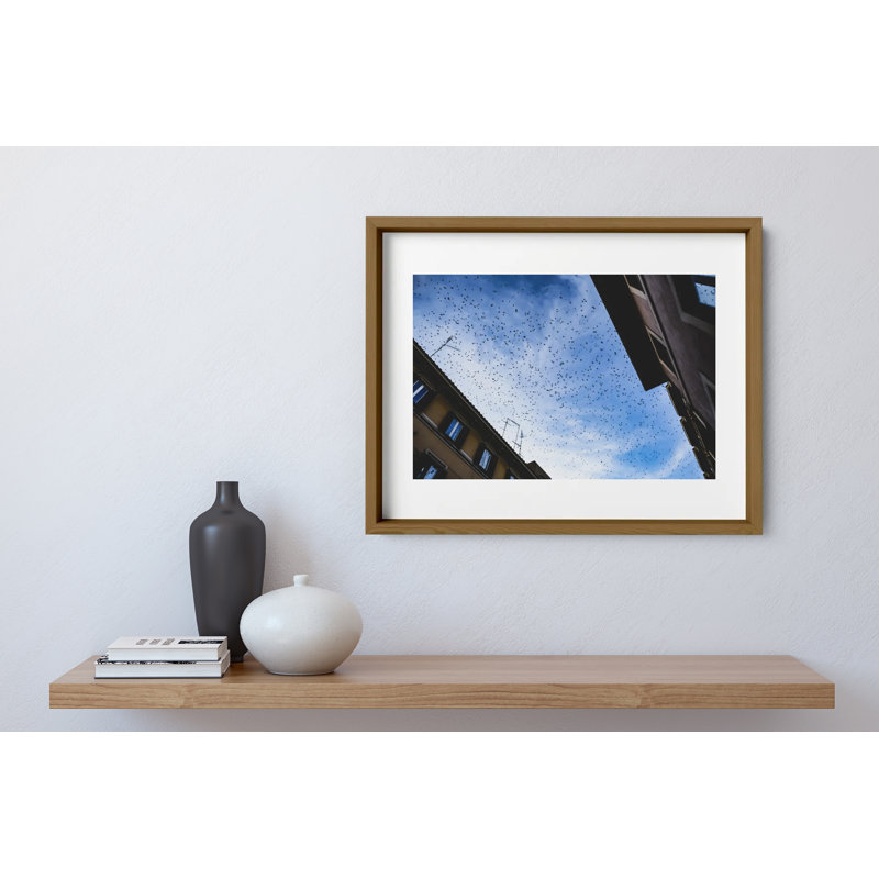 Before Sunset Print by Joseph Regan, 14" H x 16" W x 0.75" D, Walnut