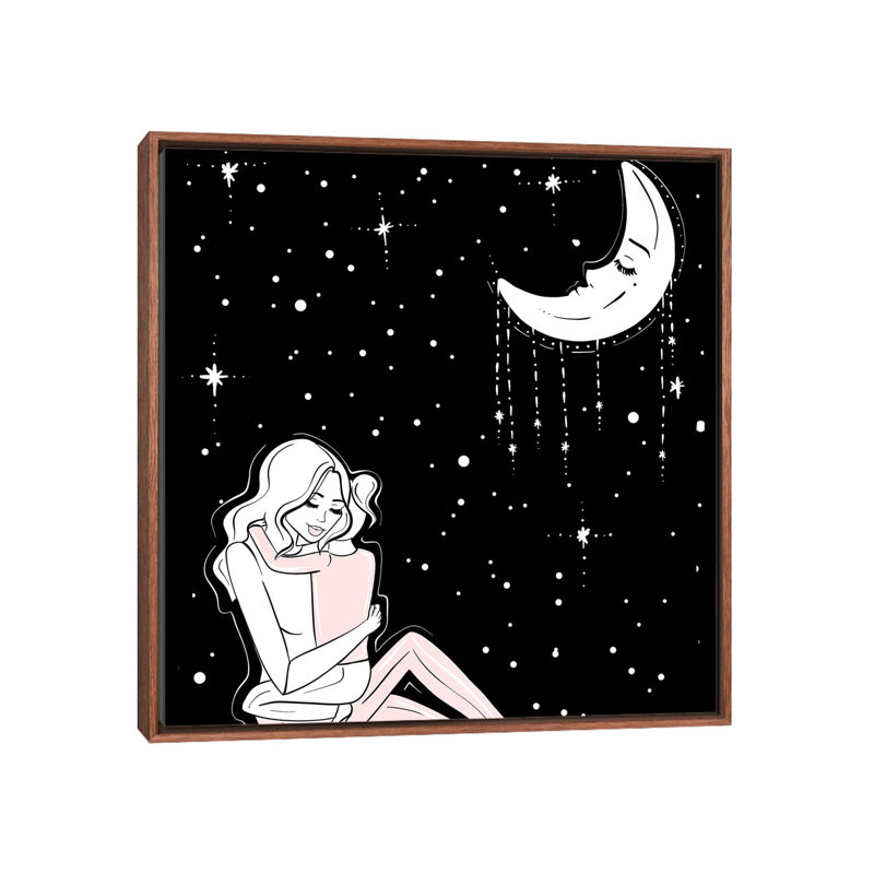«Soulful II» par Sabina Fenn - impression d'art graphique, Toile avec cadre brun, H 18 po x l 18 po x 1,5 po, Pas de tapis