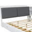 Lit plateforme en bois avec tête de lit avec rangement, tablettes et 2 tiroirs-934454930-934454940