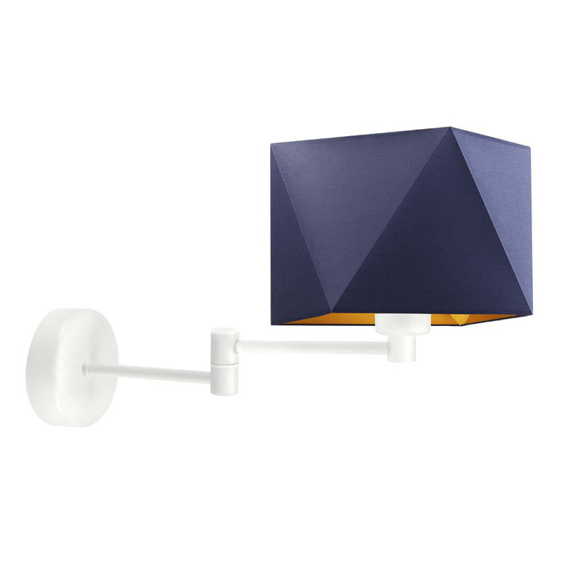 Zelaya Swing Arm Sconce, White, Purple