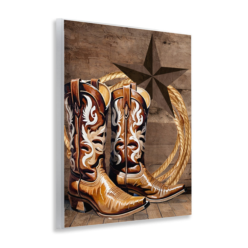 «Cowboy bottes Lone Star», art mural par Kim Allen
