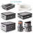 8-Piece Hard Shell China Dinnerware Storage Containers Set
