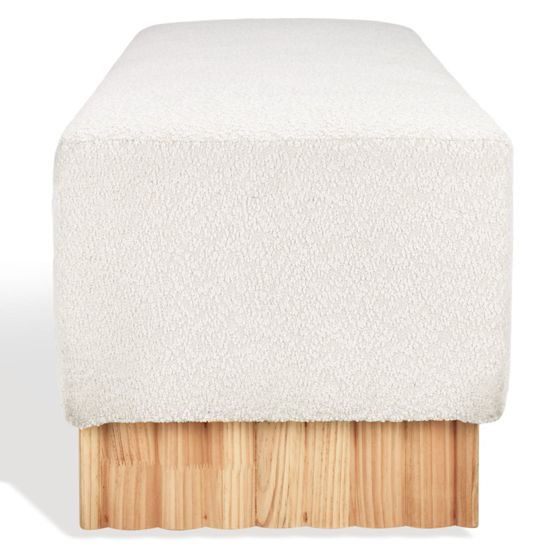 Peridot Upholstered Bench, Oak