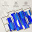«Abstract Blue Hexagons», reproduction sur toile-103064189