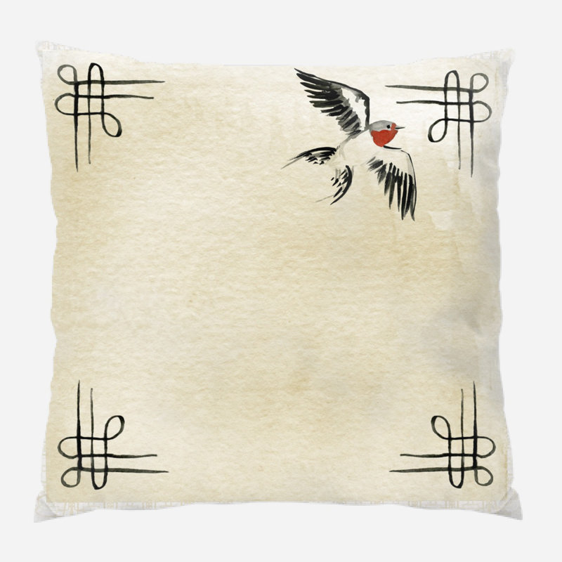 Coussin décoratif Wojcik, Microsuède, Intérieur
