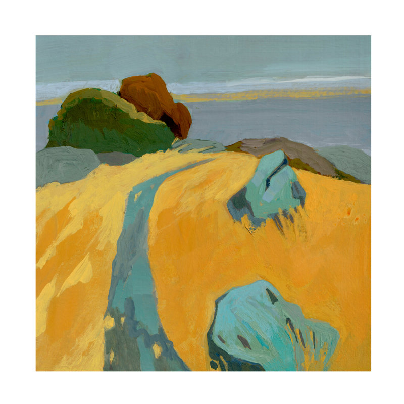 Art mural sur toile tendue - «California Hike» de Toby Gordon pour décoration de salon, de chambre à coucher ou de bureau - 18 x 18
